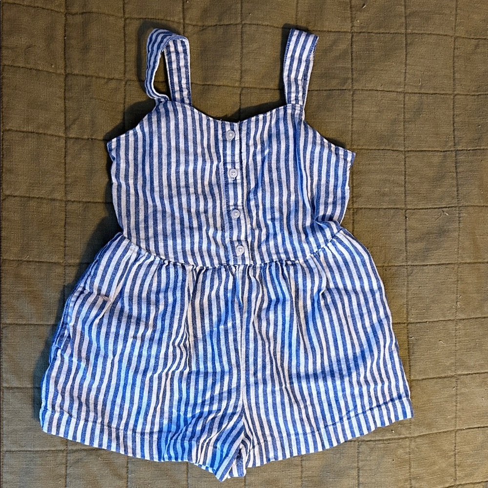 Old Navy Striped Blue and White Kids Romper